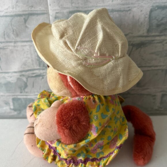 CREATIVE CONCEPTS MONKEY WITH FLOWERY DRESS STUFFED ANIMAL - Picture 3 of 4